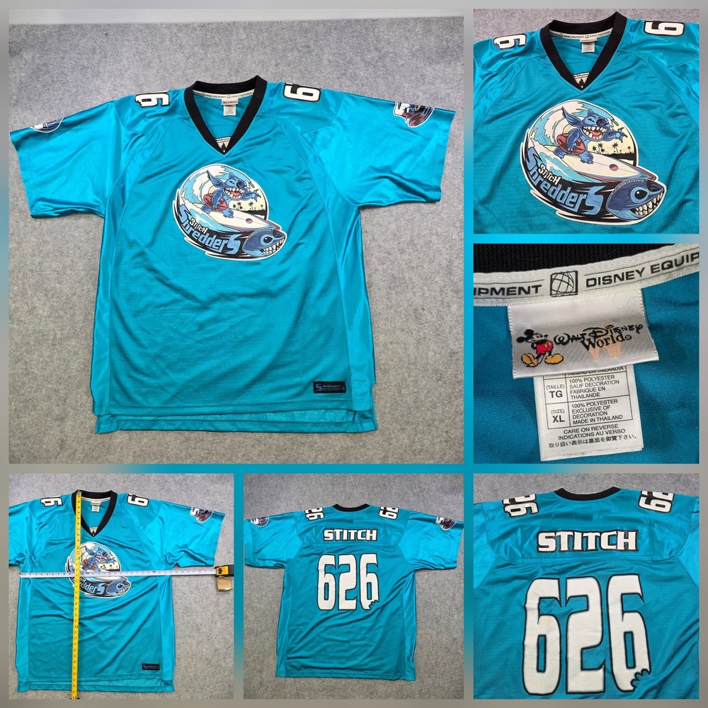 VTG Y2K Walt Disney World Lilo & Stitch Jersey Shirt Mens XL 626 Shredders